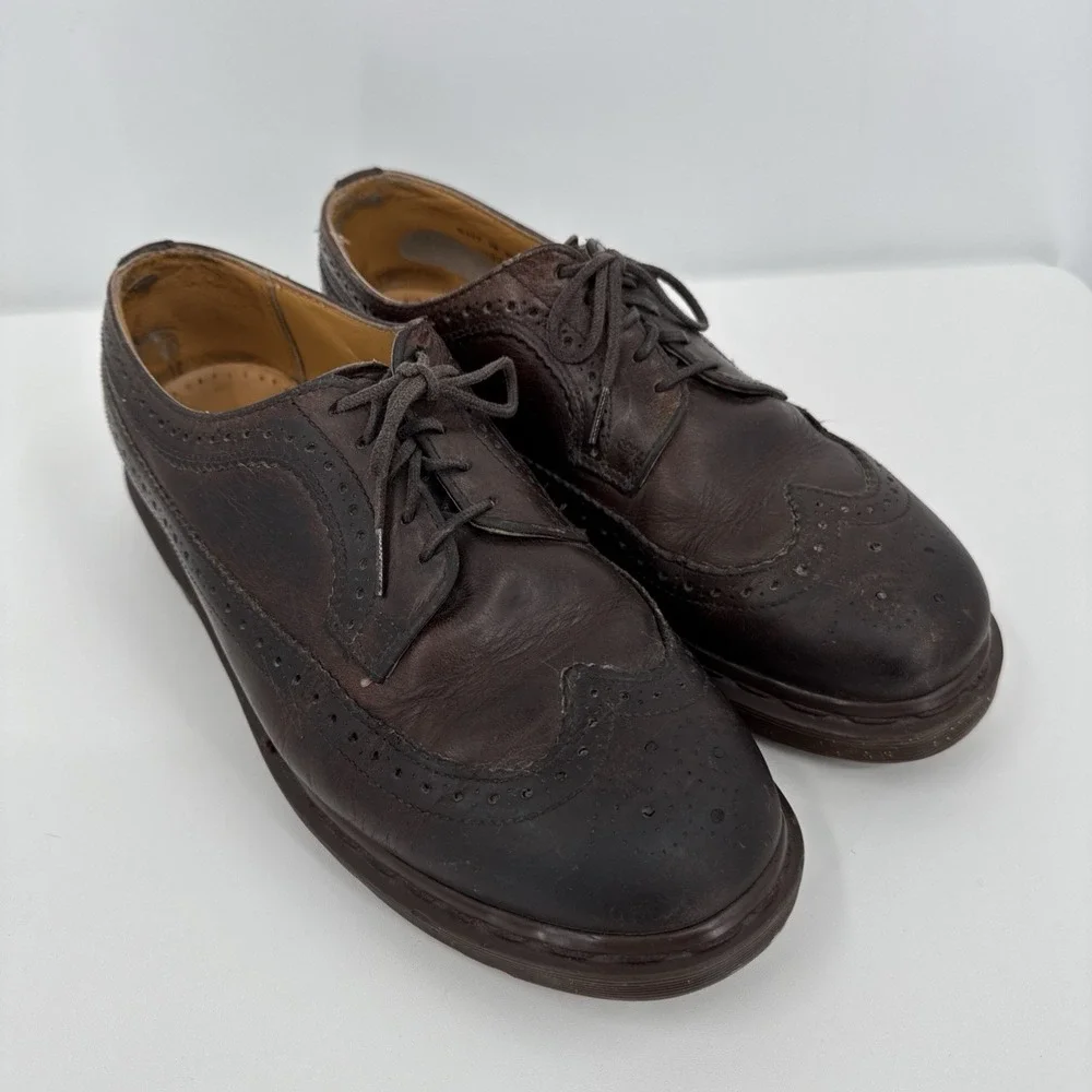 VTG Dr. Martens Brown Wingtip Oxford 3989/59‎ Made in England Men Size 9